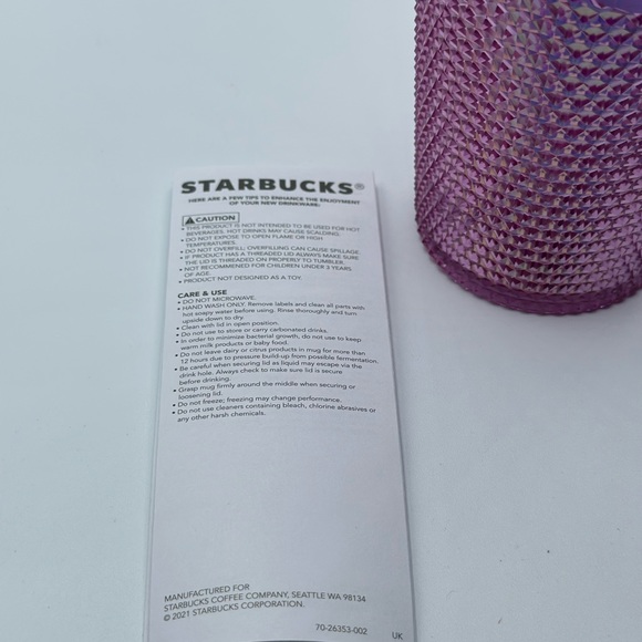Walt Disney World Starbucks Venti Tumbler 50th Anniversary Pink 24oz Cup Mug NEW - Picture 6 of 7